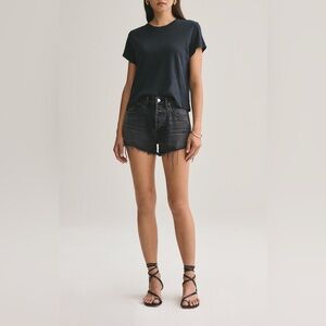 AGOLDE Parker Denim Short in Crash sz 25 Black Vintage